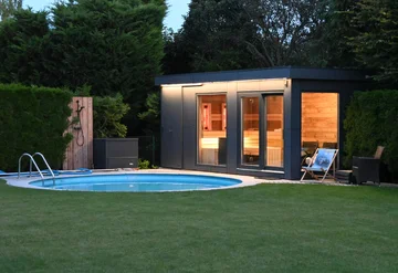 Gartenh&auml;us mit Sauna