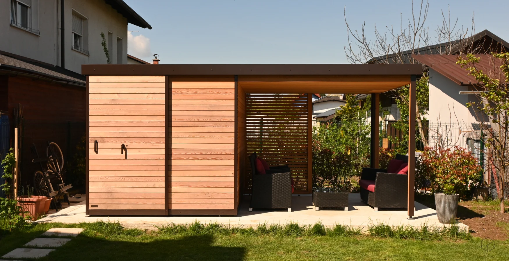 Gartenlaube mit &Uuml;berdachung Mannheim